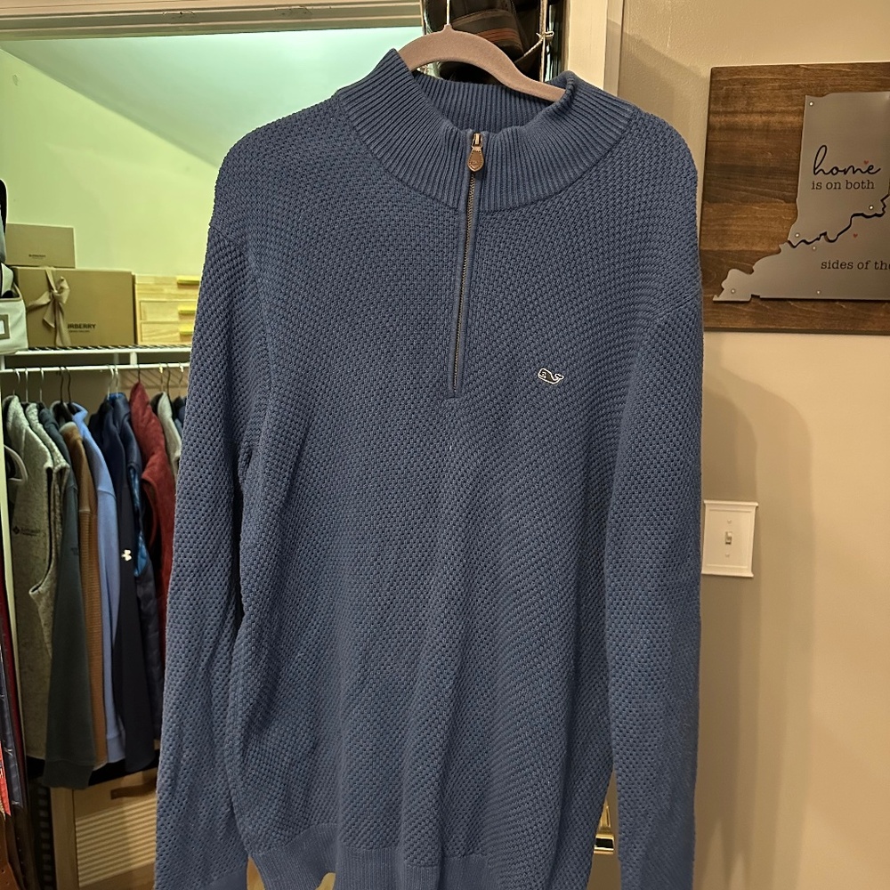 Vineyard Vines Cable Knit 1/4 Zip Sweater
